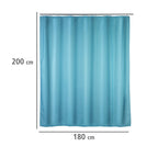 Wenko Anti-Schimmel Duschvorhang Uni Light Blue, Textil (Polyester), 180 x 200 cm, waschbar