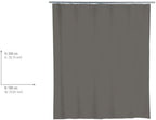 Wenko 4008838200735 Peva Shower Curtain Mouse Grey