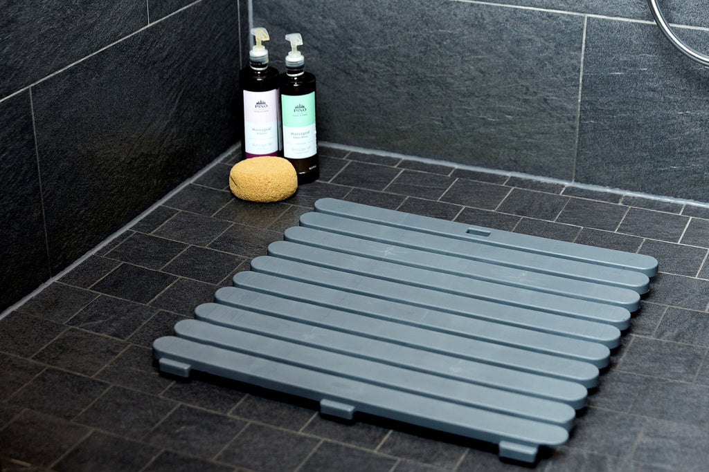 Wenko Duschmatte Mod. Indoor & Outdoor Grau 55 x 55 cm, mit rutschhemmender Struktur