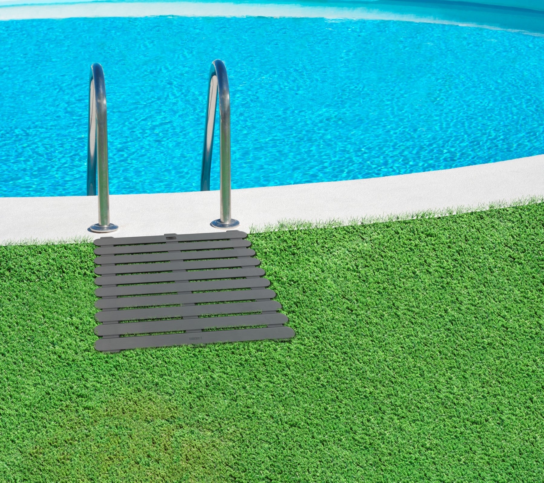 Wenko Duschmatte Mod. Indoor & Outdoor Grau 55 x 55 cm, mit rutschhemmender Struktur