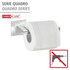 Wenko Turbo-Loc® Toilettenpapierhalter o. Deckel Quadro, Befestigen ohne bohren