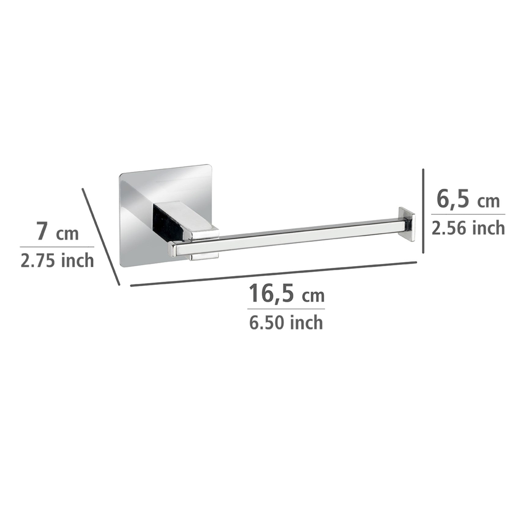 Wenko Turbo-Loc® Toilettenpapierhalter o. Deckel Quadro, Befestigen ohne bohren