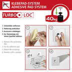 Wenko Turbo-Loc® Toilettenpapierhalter o. Deckel Quadro, Befestigen ohne bohren