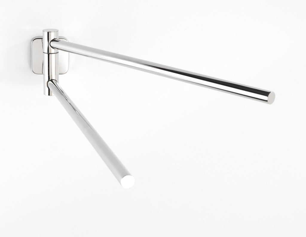 Wenko Handtuchhalter Mezzano mit 2 beweglichen Armen, Handtuchstange aus rostfreiem Edelstahl