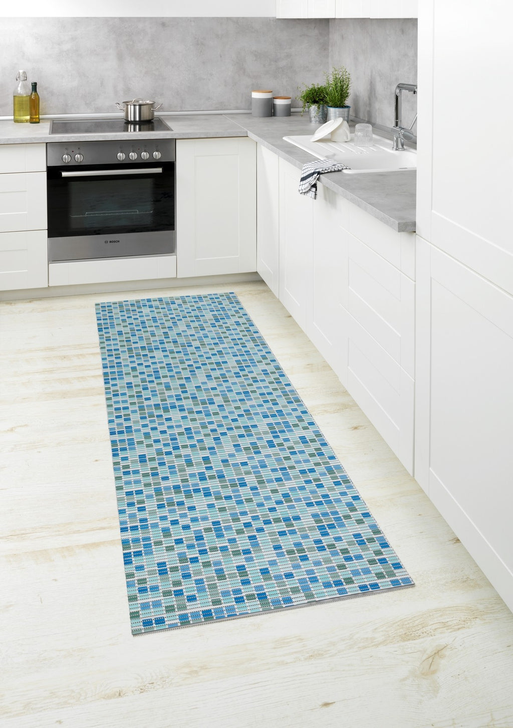 Wenko Badematte Mosaic, 65 x 200 cm, Weichschaummatte