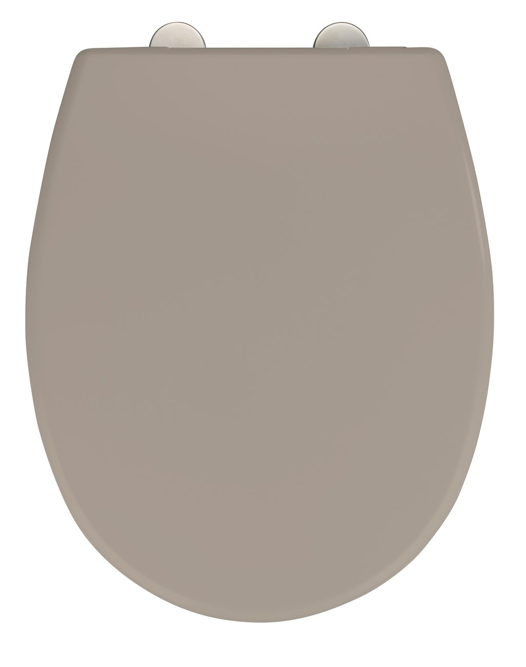 Wenko WC-Sitz Vorno Neo Taupe, Toilettensitz mit Absenkautomatik, Schnellbefestigung, aus antibakteriellem, stabilem Duroplast
