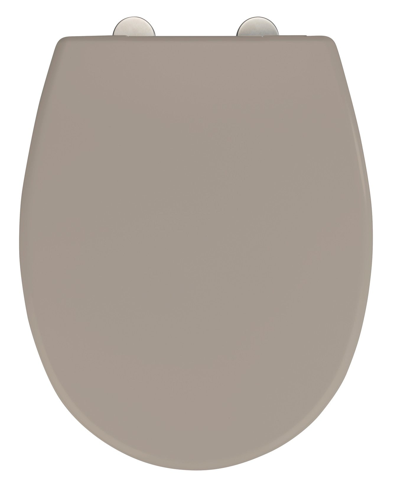Wenko WC-Sitz Vorno Neo Taupe, Toilettensitz mit Absenkautomatik, Schnellbefestigung, aus antibakteriellem, stabilem Duroplast