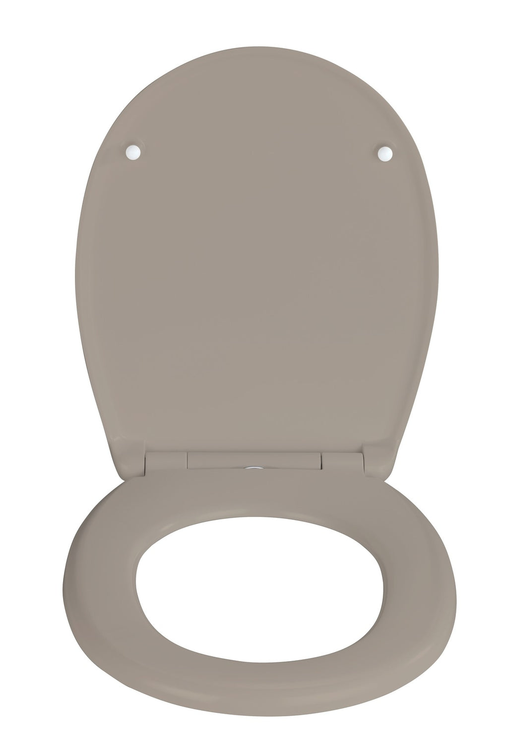 Wenko WC-Sitz Vorno Neo Taupe, Toilettensitz mit Absenkautomatik, Schnellbefestigung, aus antibakteriellem, stabilem Duroplast