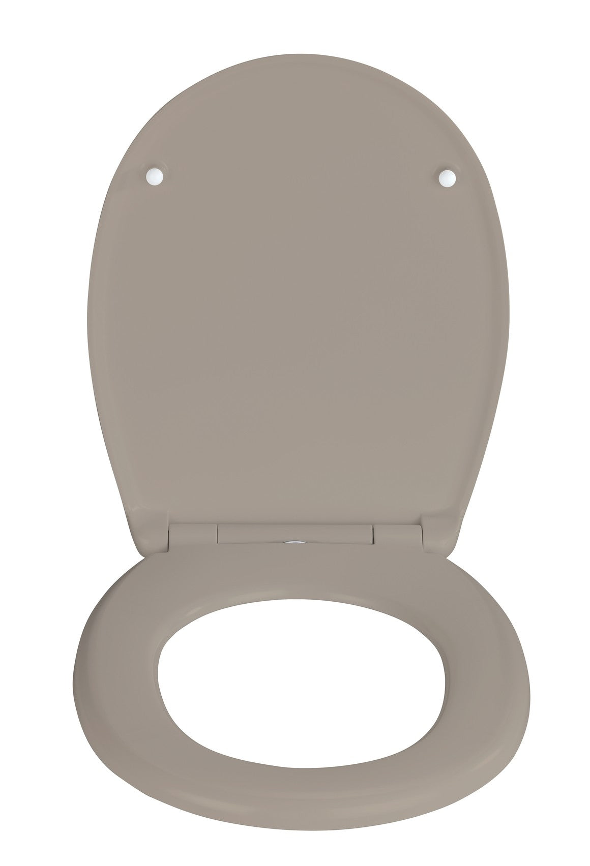 Wenko WC-Sitz Vorno Neo Taupe, Toilettensitz mit Absenkautomatik, Schnellbefestigung, aus antibakteriellem, stabilem Duroplast