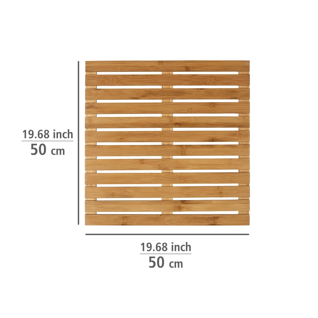 Wenko Baderost Mod. Indoor & Outdoor Bambus, 50 x 50 cm, mit rutschhemmender Unterseite