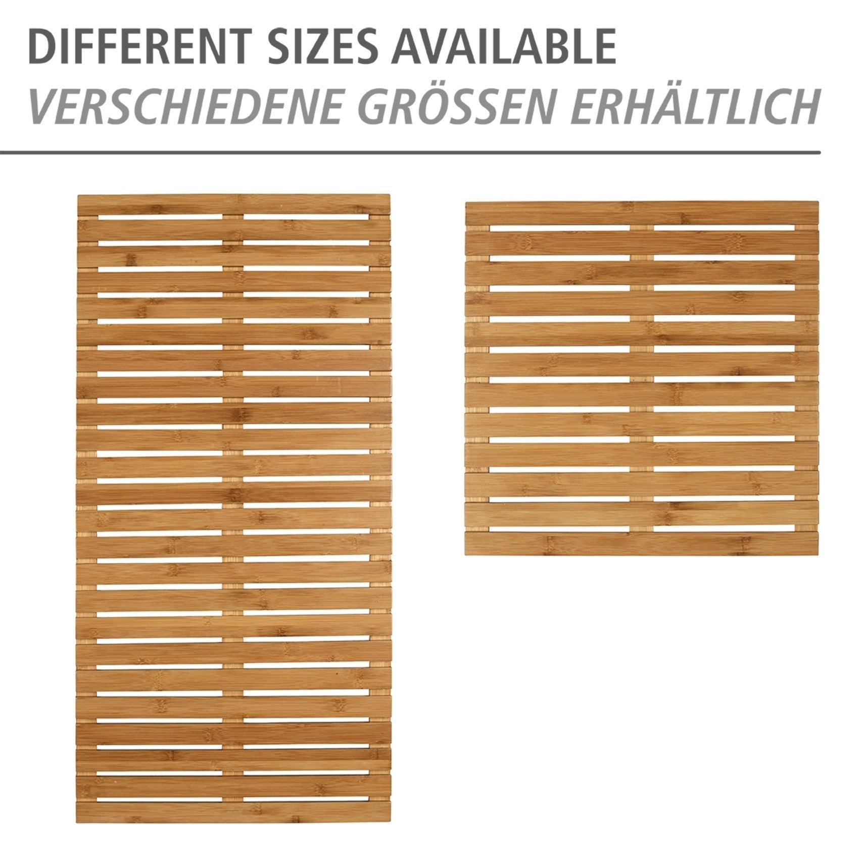 Wenko Baderost Mod. Indoor & Outdoor Bambus, 50 x 50 cm, mit rutschhemmender Unterseite