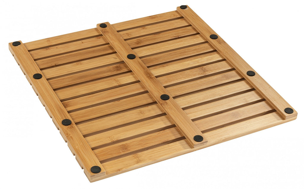 Wenko Baderost Mod. Indoor & Outdoor Bambus, 50 x 50 cm, mit rutschhemmender Unterseite