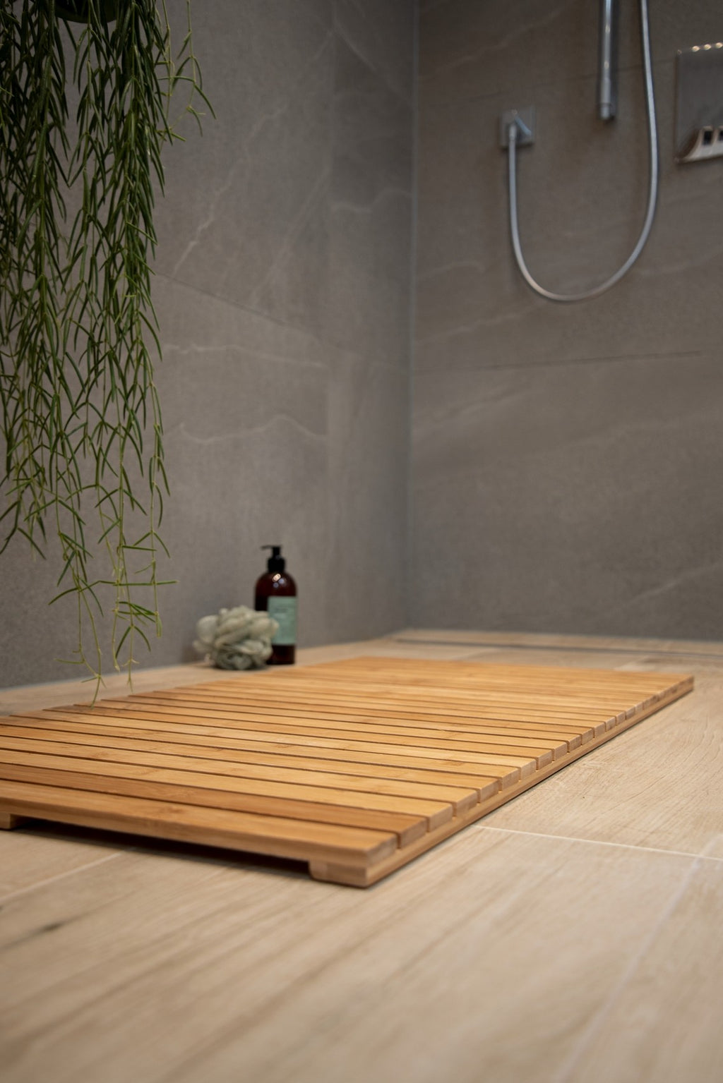 Wenko Baderost Mod. Indoor & Outdoor Bambus, 50 x 50 cm, mit rutschhemmender Unterseite