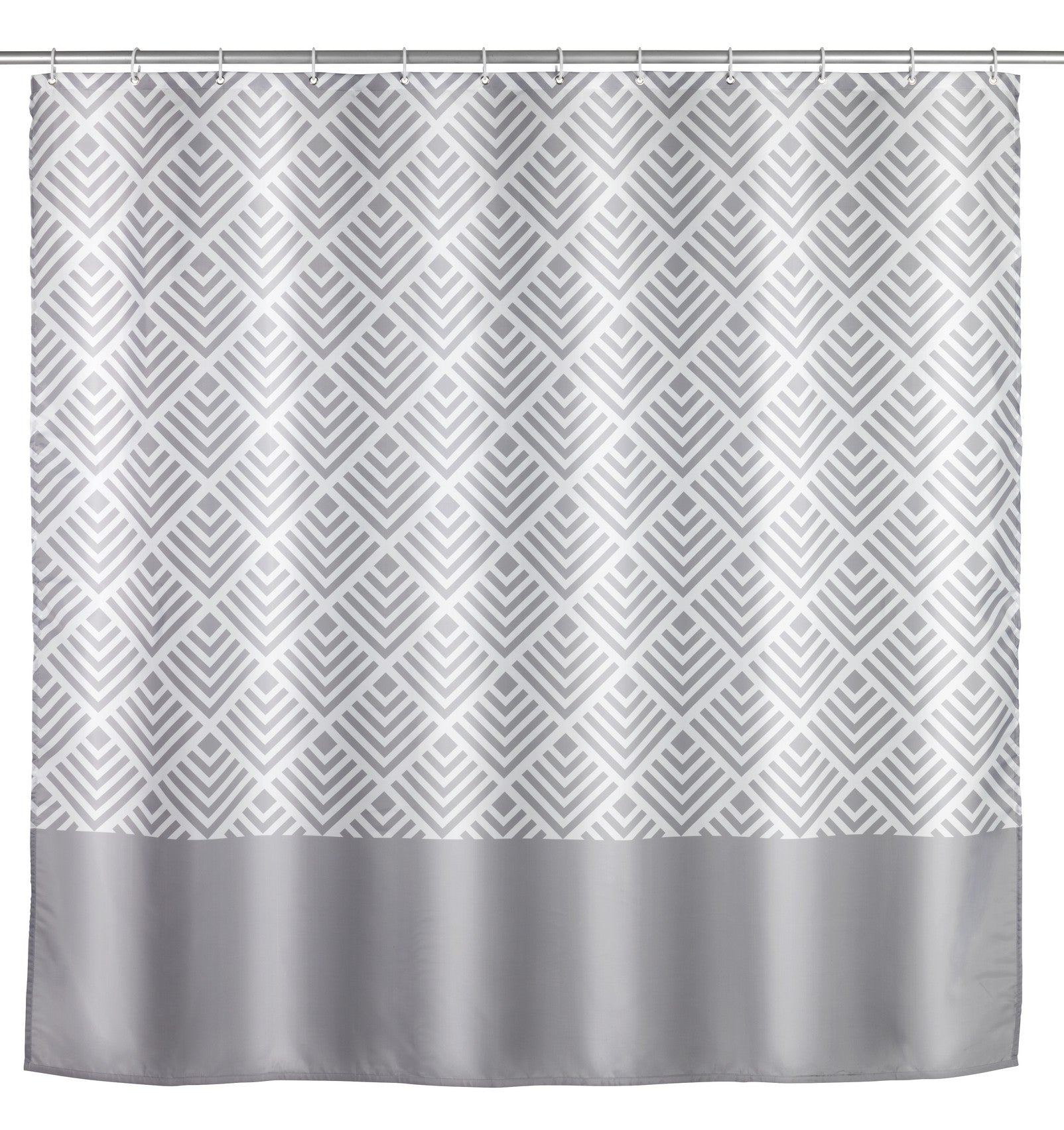 Wenko Anti-Schimmel Duschvorhang Echo, Textil (Polyester), 180 x 200 cm, waschbar