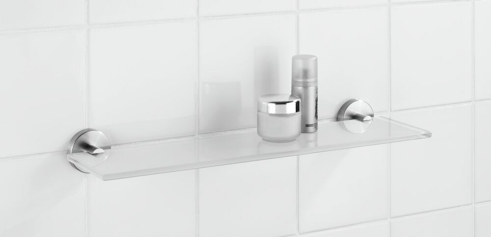 Glas Wandablage Mod. Bosio matt Edelstahl rostfrei