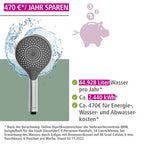 Wenko Duschkopf Watersaving Chrom, Ø 12 cm