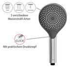 Wenko Duschkopf Watersaving Chrom, Ø 12 cm