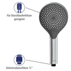 Wenko Duschkopf Watersaving Chrom, Ø 12 cm