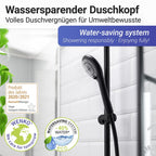 Wenko Duschkopf Watersaving Ø 110 cm 3 Funktionen, Universal-Handbrause, Ø 11 cm, 3 Strahlarten