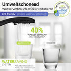 Wenko Duschkopf Watersaving Ø 110 cm 3 Funktionen, Universal-Handbrause, Ø 11 cm, 3 Strahlarten