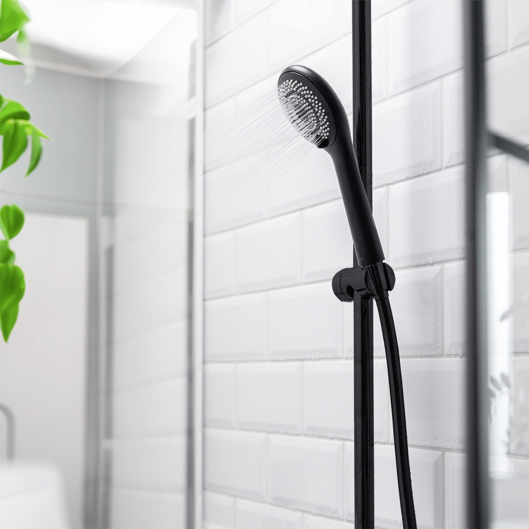 Wenko Duschkopf Watersaving Ø 110 cm 3 Funktionen, Universal-Handbrause, Ø 11 cm, 3 Strahlarten