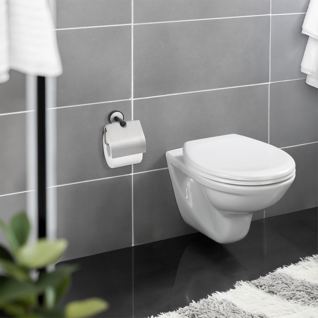 Wenko UV-Loc® Toilettenpapierhalter mit Deckel Mod. Udine, Befestigen ohne Bohren