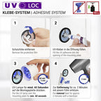 Wenko UV-Loc® Badetuchstange Uno Mod. Isera 60 cm, Befestigen ohne Bohren mit innovativem Klebesystem