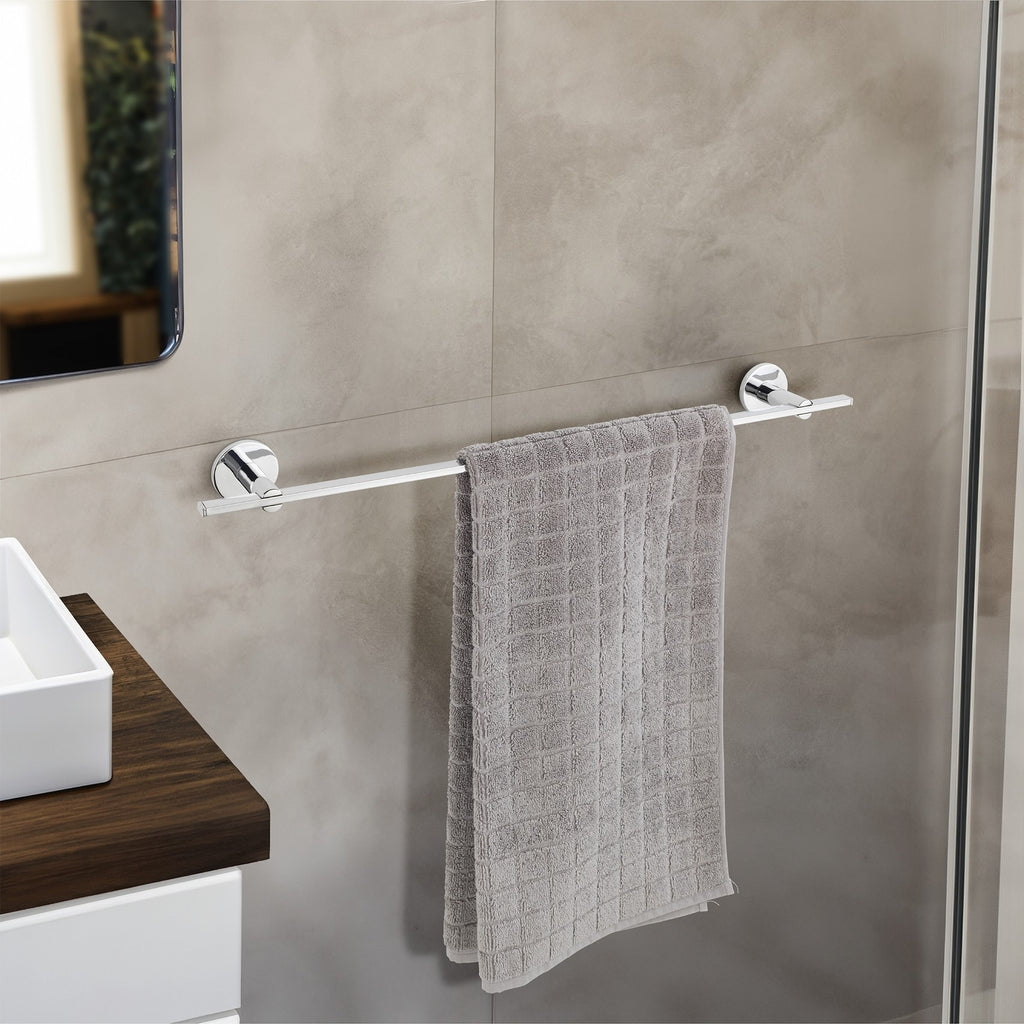 Wenko UV-Loc® Badetuchstange Uno Mod. Isera 60 cm, Befestigen ohne Bohren mit innovativem Klebesystem