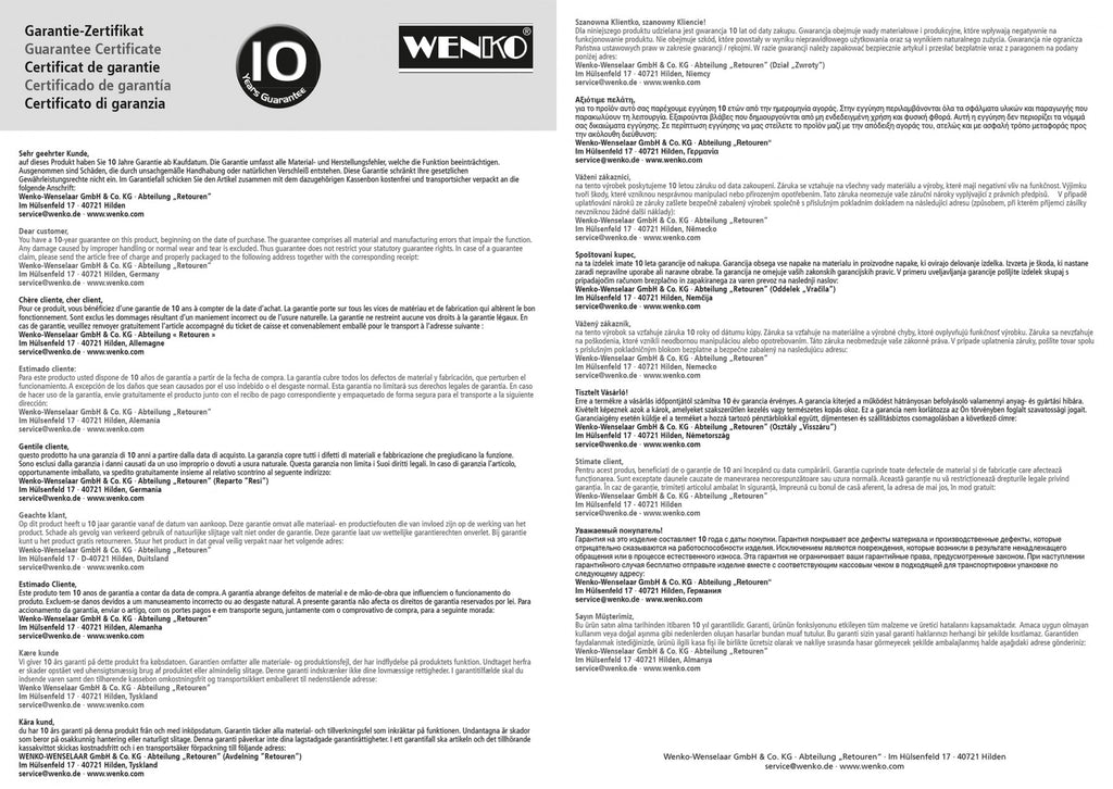 Wenko UV-Loc® Badetuchstange Uno Mod. Isera 60 cm, Befestigen ohne Bohren mit innovativem Klebesystem