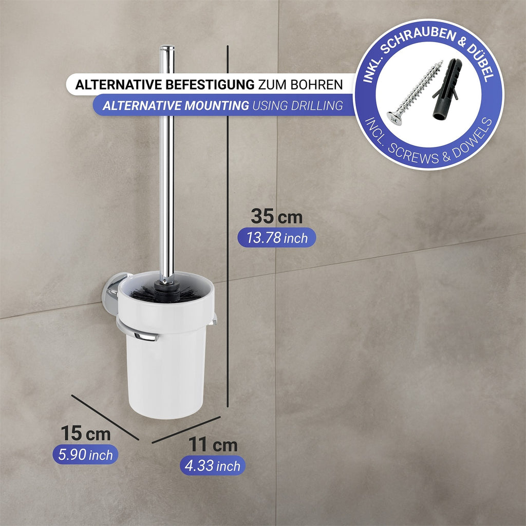 Wenko UV-Loc® WC-Garnitur Mod. Isera, Befestigen ohne Bohren mit innovativem Klebesystem