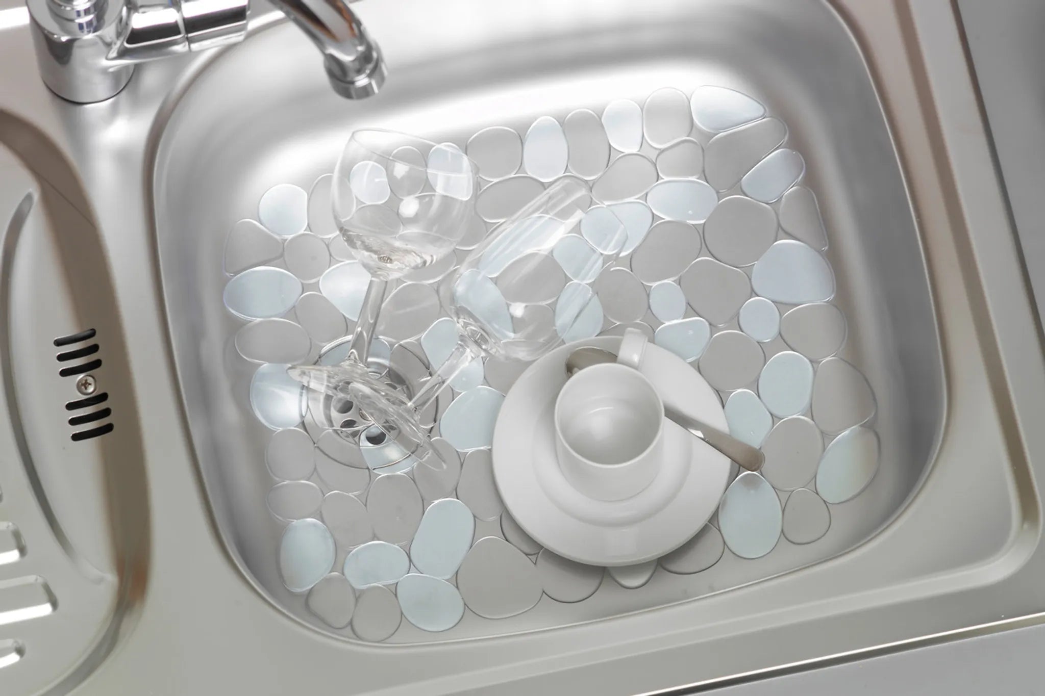 Wenko Spülbeckeneinlage Stone Transparent Zuschneidbar Spülmatte Abtropfmatte