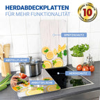 Wenko Herdabdeckplatte Universal Mod. Zitronen, 2er Set, für alle Herdarten geeignet