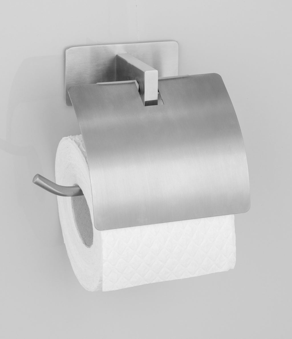 Wenko Turbo-Loc® Toilettenpapierhalter mit Deckel Mod. Genova Matt, Befestigen ohne Bohren