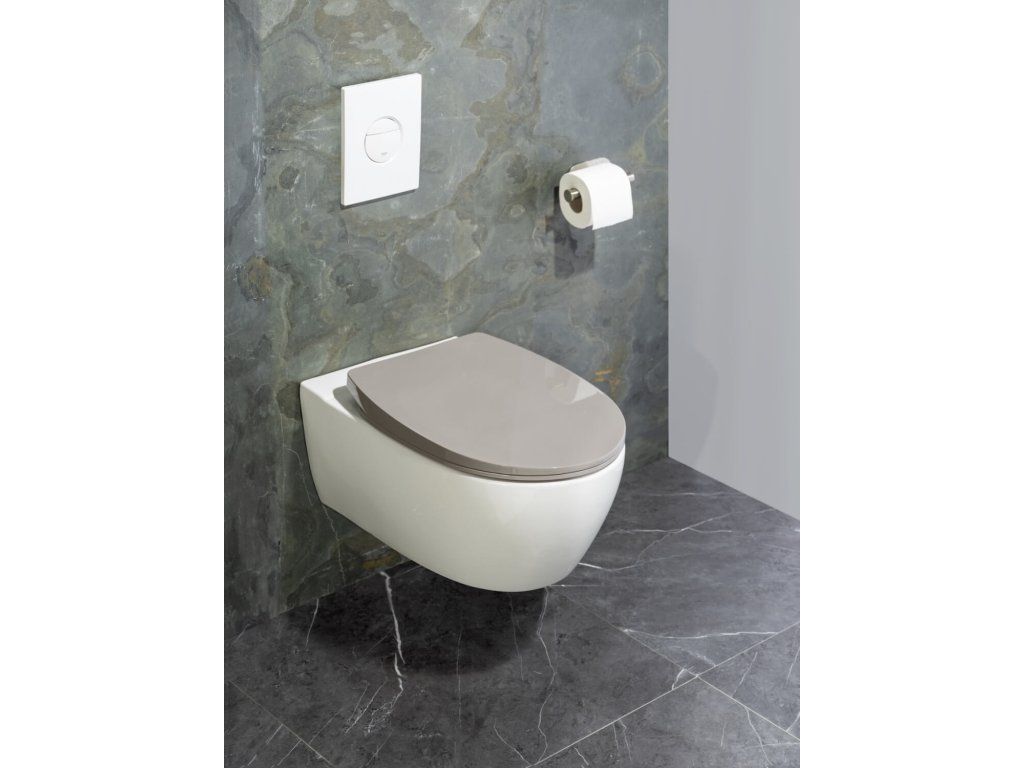 Selbstschließender Toilettensitz Tilos taupe, Easy Close Thermoplast