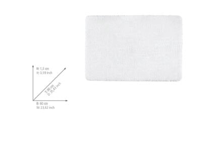 Wenko Badia tapis de bain 60x90 cm blanc