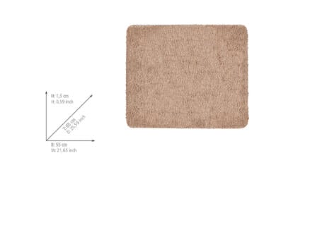 Wenko Badia tapis de bain 55x65cm beige