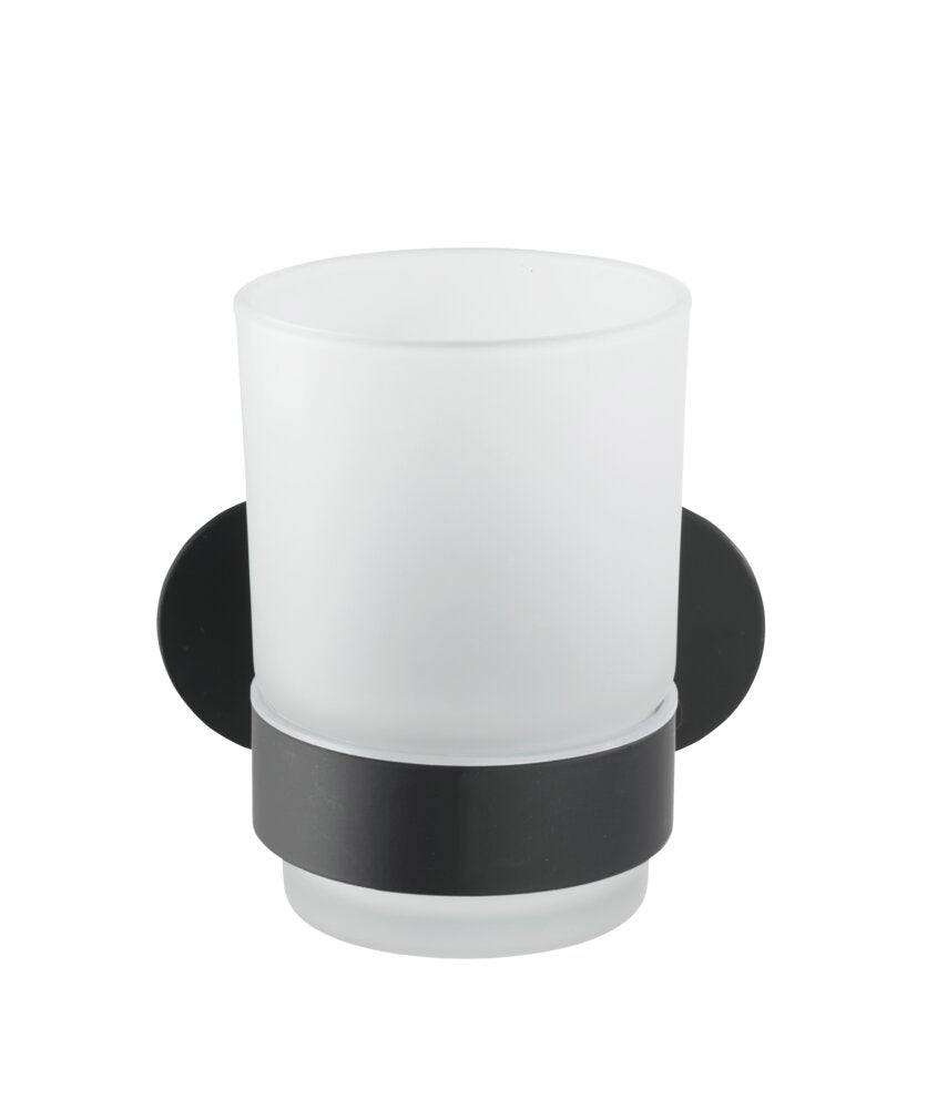 Turbo-Loc® Edelstahl Zahnputzbecherhalter Mod. Orea Uno Black Matt Befestigen ohne bohren