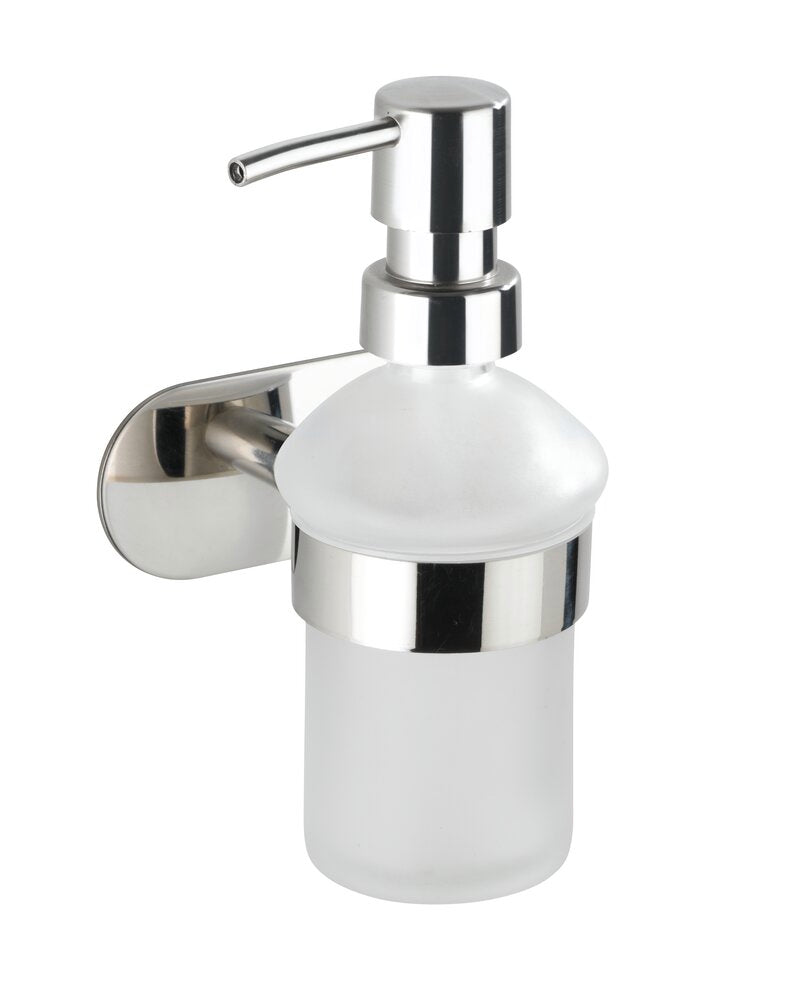 Turbo-Loc® Edelstahl Seifenspender Mod. Orea Shine Flüssigseifen-Spender, Befestigen ohne bohren, ca. 200 ml