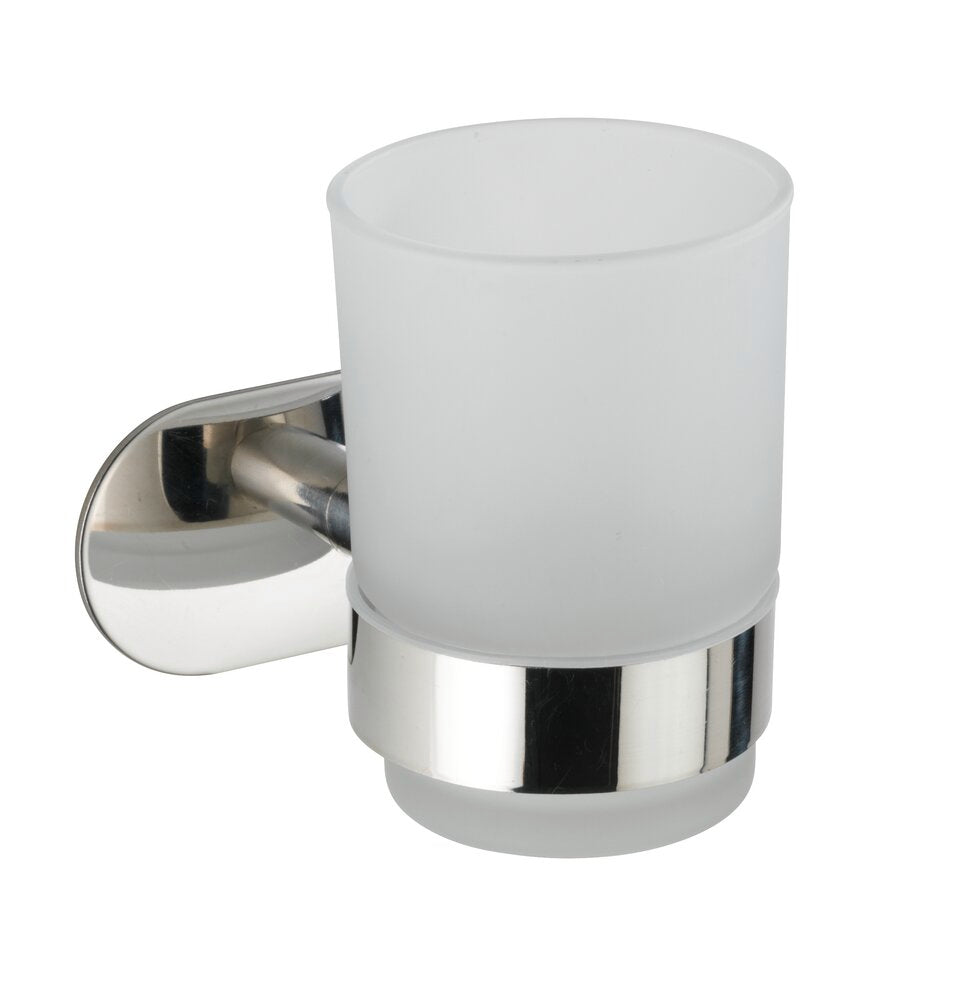 Turbo-Loc® Edelstahl Zahnputzbecherhalter Mod. Orea Uno Shine Zahnbürstenhalter, Befestigen ohne bohren