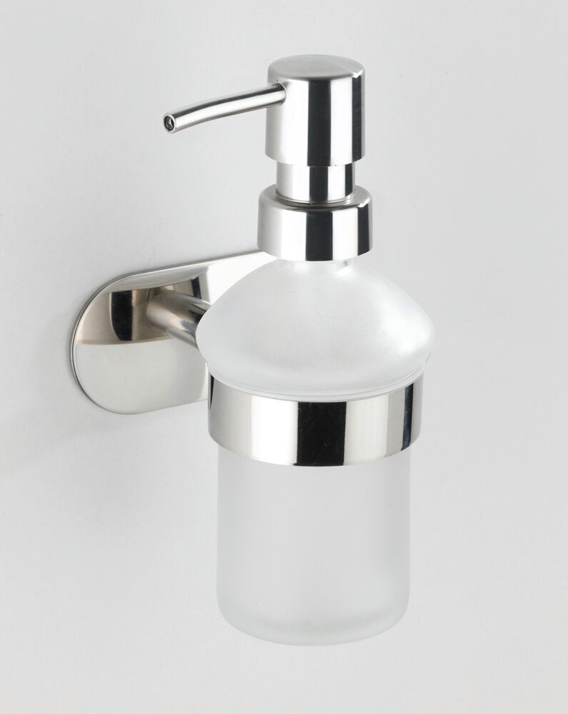 Turbo-Loc® Edelstahl Seifenspender Mod. Orea Shine Flüssigseifen-Spender, Befestigen ohne bohren, ca. 200 ml