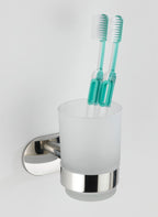 Turbo-Loc® Edelstahl Zahnputzbecherhalter Mod. Orea Uno Shine Zahnbürstenhalter, Befestigen ohne bohren