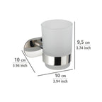 Turbo-Loc® Edelstahl Zahnputzbecherhalter Mod. Orea Uno Shine Zahnbürstenhalter, Befestigen ohne bohren