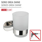 Turbo-Loc® Edelstahl Zahnputzbecherhalter Mod. Orea Uno Shine Zahnbürstenhalter, Befestigen ohne bohren