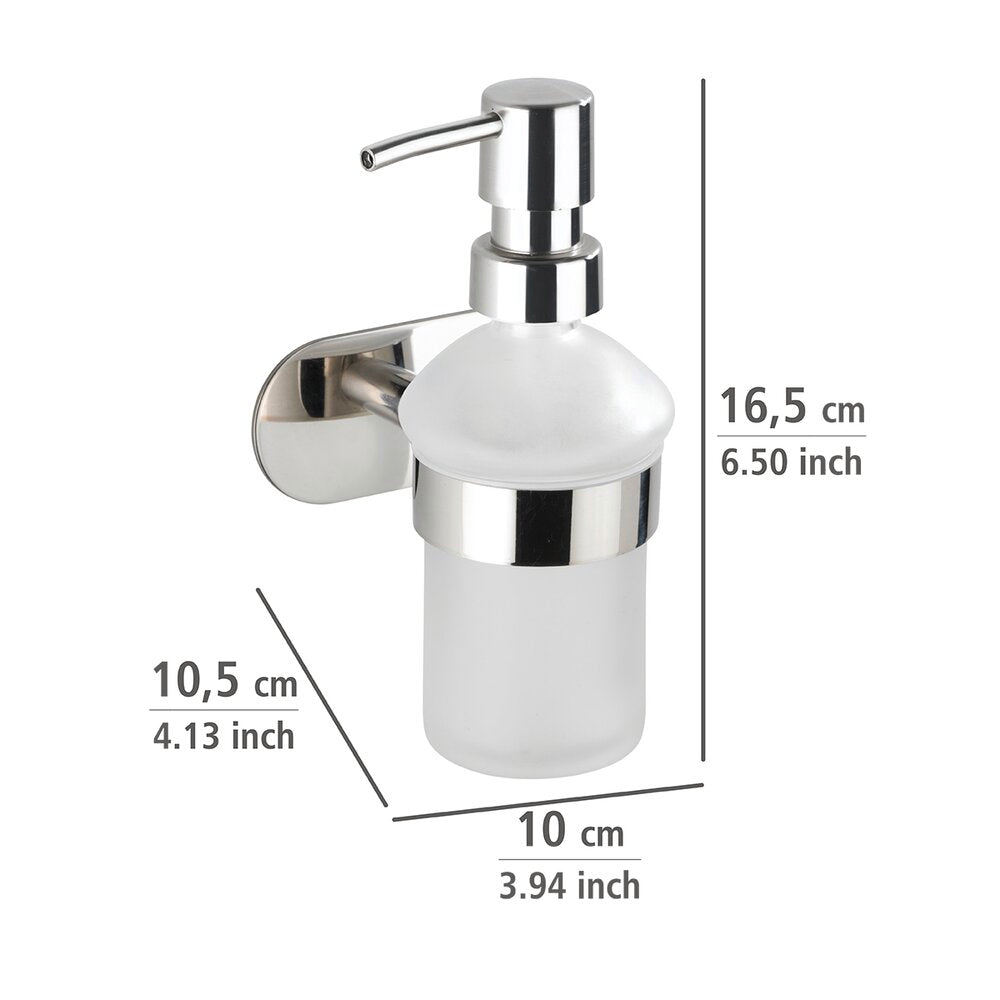 Turbo-Loc® Edelstahl Seifenspender Mod. Orea Shine Flüssigseifen-Spender, Befestigen ohne bohren, ca. 200 ml