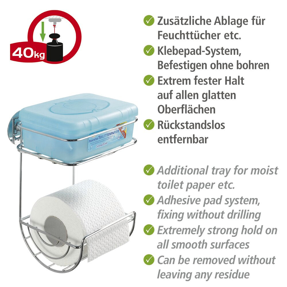Turbo-Loc® Toilettenpapierhalter mit Ablage Befestigen ohne bohren