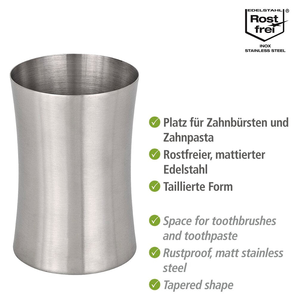 Zahnputzbecher Mod. Pieno Edelstahl rostfrei
