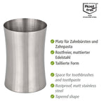 Zahnputzbecher Mod. Pieno Edelstahl rostfrei