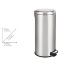 Treteimer Mod. Leman Easy Close Edelstahl 30 Liter