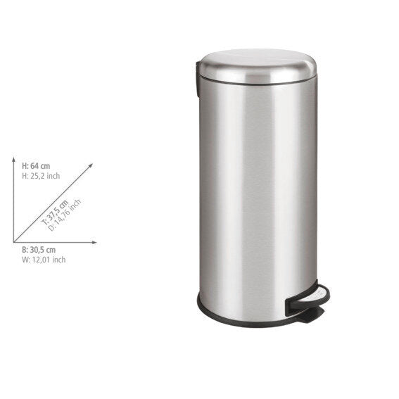 Treteimer Mod. Leman Easy Close Edelstahl 30 Liter