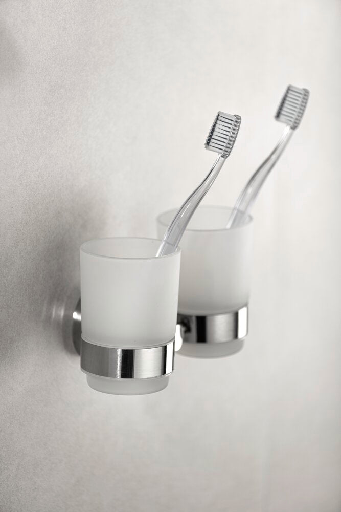 Zahnputzbecherhalter Duo Mod. Bosio rostfrei
